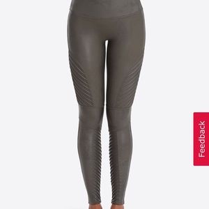 Spanx Faux Leather Moto Leggings